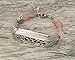Produktbild Rosenquarz Buddha Charm Armband für Fitbit Flex 2 Fitness Activity Tracker handgefertigt Ersatz Zubehör Band Silber Floral Fitbit Flex 2 Halter Love Energie Armband 15,2 cm Größe