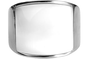 HIJONES Schmuck Damen Herren Mosaik Katzenauge Stein Edelstahl Opal Ringe Weit