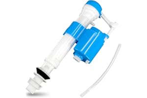 MHYMX Toilet Fill Valve, Toilet Cistern Flush Parts 1/2" Cistern Fill Valve Toilet Flush System Replacement High Pressure Float System Bottom Entry Water Inlet Valve for Tank