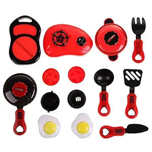 Jokereader Creative Children DIY Beauty Kitchen Cooking Toy Role Play Toy Set Red for Kids 2-12 Years All Toys
