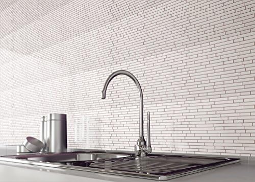 Wall Crafts® 3D Wall Stickers Peel and Stick on Tiles for Kitchen / Bathrooms / Living Rooms / Bedrooms Tiles Stickers Mosaic Tiles, 12"x12", 10 pcs Pack, Mosaic Stone Appearance