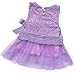 EFE Baby Infant Girls Lace Tutu Party Dress Princess Wedding Clothing Purple 12-18 Months