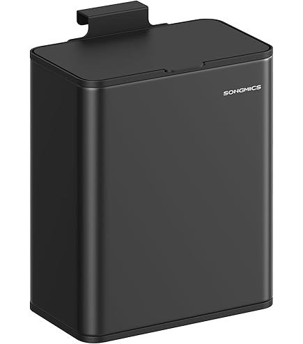 LM 79/3A Built-in Trash Bin, Extendable Waste Bin, Basket 16 L Bucket Anthracite, 8 L Yellow, 8 L, Brown with Lid, 33.3 x 48 x 35.5 cm, Waste Separation System, Kitchen Base