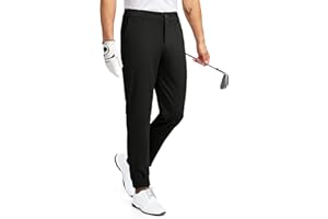 Elegancity Mens Golf Trousers Slim-Fit Stretch Golf Pants Casual Outdoor Jogging Trousers Chino Sports Jogger with Pockets S-XXL