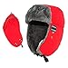 Price comparison product image Bluetooth Trooper Hat,CoCo Fashion Unisex Winter Waterproof Faux Fur Lined Bomber Aviator Hat with Earflaps and Windproof Mask for Running Skiing Skating Hiking,Christmas Gifts-Red