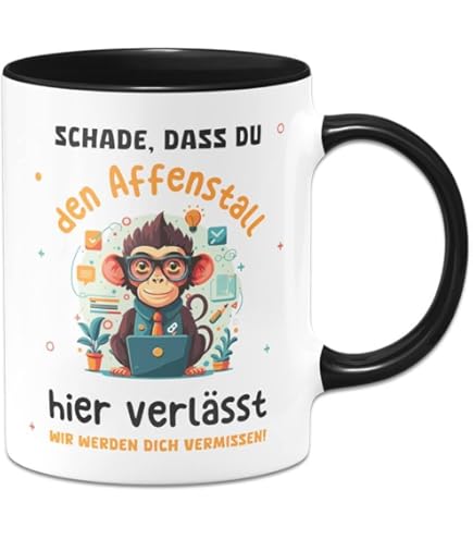 Abschiedsgeschenk Tasse 'Wird Scheisse Hier Ohne Dich' - Lustiger Spruch Für Kollegen