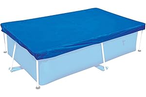 WANGQ Cobertor para Piscina Rectangular, Desmontable, 220x150 Cm, Fundas para El Verano Al Aire Libre, Frame - Pool Cover De Marco Familiar
