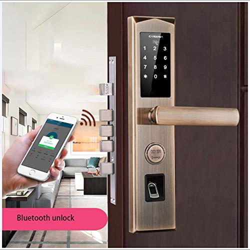 Preisvergleich Produktbild Jackeylove Bluetooth sperrt biometrische Fingerabdruck-Lock Keyless Smart Electronic Locks Home Entry Anti-Diebstahl für Aluminiumpür und Holztür