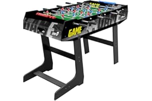 SPORT1 ONE THE SPORT MAKER Sport1 Calcetto salvaspazio pieghevole. Calcetto balilla con gambe, da interno in MDF, misure 121x61x85cm. Bigliardino da casa con 8 aste passanti. Segnapunti e palline incluse. Uso indoor