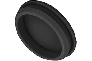 QUARKZMAN 1Pezzo Tappo in Silicone per Fori, Montaggio Dia 50.6mm/2" Larghezza Scanalatura Stretta 5mm Tappi Copriforo Pannello Rotondo a Filo Gomma Impermeabili per Laboratorio, Nero