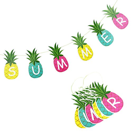 Ananas Girlande SUMMER Buchstaben Banner Sommerparty Dekoration von SUNBEAUTY