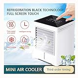 Mini Refroidisseur d'air Portable USB,Climatiseur Portable, Mini Climatiseur Mobile, Refroidisseur d'air Portable - Rafraichisseur d'air Et Ventilateur (Blanc)