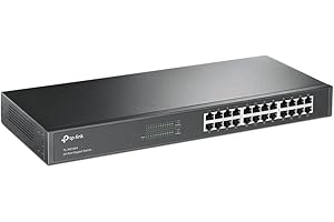 TP-Link 24-Port Unmanaged Gigabit Ethernet Switch, Steel Case, 19-inch Rack-Mount(TL-SG1024)