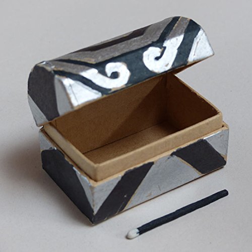 Schatztruhe Pappe / Karton zum Basteln und Selbstgestalten, 6x4x4cm (10) - 2
