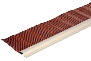 BRICO-TOITURE Solin mastic laqué sable avec bavette Aluminium ROUGE TUILE 200 mm - 2M