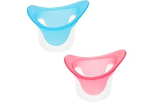 APOMOONS 2 Stück Silikon Augen Bade Tasse, 10 ml Augendusche Wiederverwendbar, Tragbar Augenspülung, Augenbadewanne Glas, Augenpflege-Werkzeug, Blau, Rosa