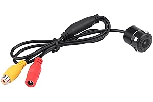 AUKSON Rückfahrkamera 18,5 mm HD Low Light Night Version Auto Rückfahrkamera Rückfahrkamera Buntes Display NTSC/PAL