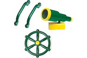 UPTON Playground Accessories Parts Kit Outdoor Playset Kids Pirate Telescope, Steering Wheel, Playground Equipment- Backyard