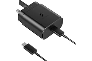 DIHINES 45W Samsung Super Fast Charger USB C Charger for Samsung Galaxy S25 Ultra/S24/S23/S22/iPhone 17/17 Air/17 Pro/Max/16/15 Fast Charger Plug Android Phone PPS Super Fast Charging with 3M 5A Type-C Cable