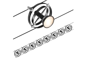 Paulmann 94494 CorDuo Sistema a fune LED Cardan DC max. 8x7 W ampliabile nero opaco fune metallica metallo GU5,3 senza lampadina