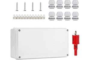 OWOAOOWL Abzweigdose IP65 Wasserdicht,IP65 wasserdichter aufputz-abzweigkasten,ABS Abzweigdose Groß,Verteilerdose Aufputz, Abzweigdose Unterputz für Feuchträume,Boden, Verteilerdose (202 * 103 * 75)