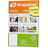 70 x 36 mm etiquetas premium en blanco de la etiqueta de papel adhesivo / dirección para las letras ligeramente desde el soporte desprendible, auto-adhesivo permanente, blanco de la impresión