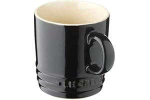 LE CREUSET Taza mediana de cerámica de gres, 0, 2 L, Negro Oynx, 70303201400099