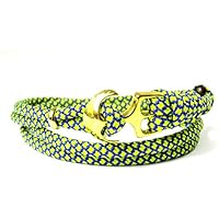HanseCharms - Maritimes Surfer Anker Armband-aus US Paracord Typ III Armband-Verstellbar-Unisex-Wickelarmband-Geschenk-Electric Blue & Neon Yellow Diamonds