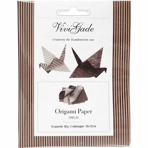 Origamipapier, Sortiment, 10×10 cm, Oslo, 50 sort. Blatt - 5