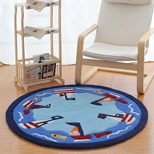 Computer chairs circle circular skid carpet cartoon handmade rugs, children's bedroom carpet study acrylic carpet