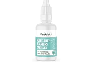 AniForte Huile Anti-acariens pour Chiens, Chats, rongeurs, Animaux domestiques 20ml - Soin Doux pour Les acariens, Les Gouttes d'oreille, Les démangeaisons dans l'oreille