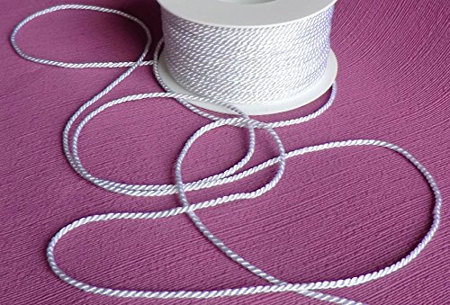KORDEL 50m x 2mm weiß Drehkordel KORDELBAND Dekoband SCHLEIFENBAND Schnur weiss HOCHZEIT - 2