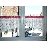 Scheibengardinen, Landhausgardinen, 1 Paar, Nr. 210 