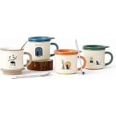 Minimalist Ceramic Mug with Cat Figure