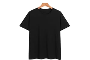 MNSFA Lot De 2 T-Shirts à Col Rond Et Manches Courtes Coupe Slim pour Femme, T-Shirt Basique Uni