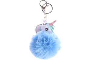 Abaodam Llavero con diseño de unicornio con texto en alemán "Ball pom pom pom"