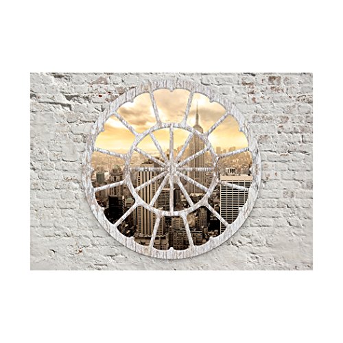 Fototapete New York Stadt City City Stadt 350×245 cm XXL | KOMPLETT SET MIT KLEISTER – PREMIUM VLIES TAPETE – PROFI QUALITÄT (Keine Papiertapete, keine Blasenbildung) – Top moderne Wanddeko – Fototapete 3D Illusion – Riesen Wandbild – Top Design Tapete – Neue exklusvie Edition mit noch besser Druckauflösung – Deutsches Premium Vlies (Kein Import Vlies oder PVC), Schlafzimmer, Wohnzimmer, Kinderzimmer geeignet | Fototapeten Wandtapete FOA0009a73XL - 2