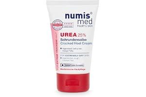 numis med mycket torr och sprucken fotkräm med 25 % urea | mycket torr fotkräm lugnande spricka för spruckna och kåta - vegansk fri från silikoner och parabener (1x 50 ml)
