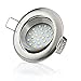 Produktbild sweet-led - 6er Ultra FLACH ,Einbauleuchten , 5W 450Lumen , 230V rund ,eckig Einbauspot Led Deckeneinbaustrahler Deckenstrahler ,Einbauleuchte flach Einbaustrahler (Rund-Chrom gebürstet,3000K).