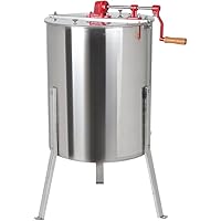 OLAS Honigschleuder 4 Waben Manual Edelstahl Honey Extractor Bienenzucht Ausrüstung Imker für Anfänger Bienenzüchter…