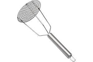 Anulely Presse Purée, Ecrase Terre en Acier Inoxydable, Presse Purée Manuel en INOX, Presse Purée pour Aliments pour Bébés, Presse Puree Terre Et Fruits