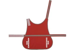 Spoilt Rotten Pets Small Size, Red 'Assistance Dog' Adjustable Hi Vis Dog Vest High Visibility Lightweight Dog Coat Hi Viz (Small, Red)