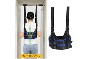 Mybow Back Stretcher Lumbar Traction Device Spine Decompression Belt for Pain Relief Stretcher Spinal Back Belt Portable Thoracic Spinal Decompression Harness Stretching Device (Harness Only - M)