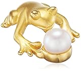 Diseño del drachenfelshotel Damen-colgante de rana de plata chapado en oro mate corte...