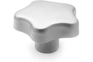 GANTER NORMELEMENTE Ganter Standard Elements | Star Knob – GN 5334 – Matte Sandblasted Stainless Steel, GN 5334-40-M8-E