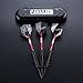 Produktbild 3 Stück profi dartpfeile Steeldarts dartscheibe 23 g Dartset Turnier Steel Tip Dartpfeile Set Professionelle Darts mit Hard Box Case Schwarze Beschichtung Messing PET-Flüge (Rot)