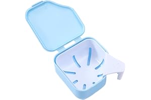 Acooruiteng Denture Box Retainer Case with Filter Portable Retainer Box Plastic Denture Bath Dual Purpose Denture Case for Storage and Immersion of Mouthguards,Ortho Retainers