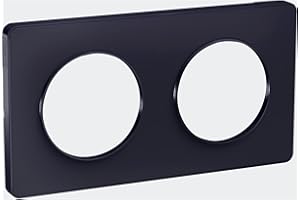 Schneider Electric - Odace Touch, plaque Anthracite 2 postes horiz. ou vert. entraxe 71mm - S540804