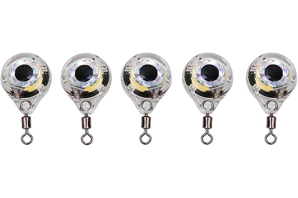 VBESTLIFE 5 st fiskedrag LED-ljus undervattensfiske ljus ögonformad nattlampa lockbete lockbete bete verktyg