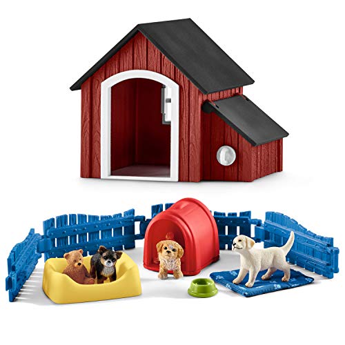 Preisvergleich Produktbild Farm World Schleich 42480 Welpenstube + 42376 Hundehütte